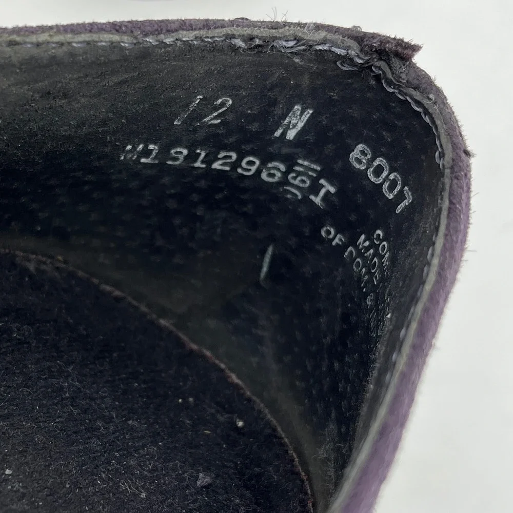 Munro American Women's Purple Suede‎ Scalloped Ballet Flats 11.5